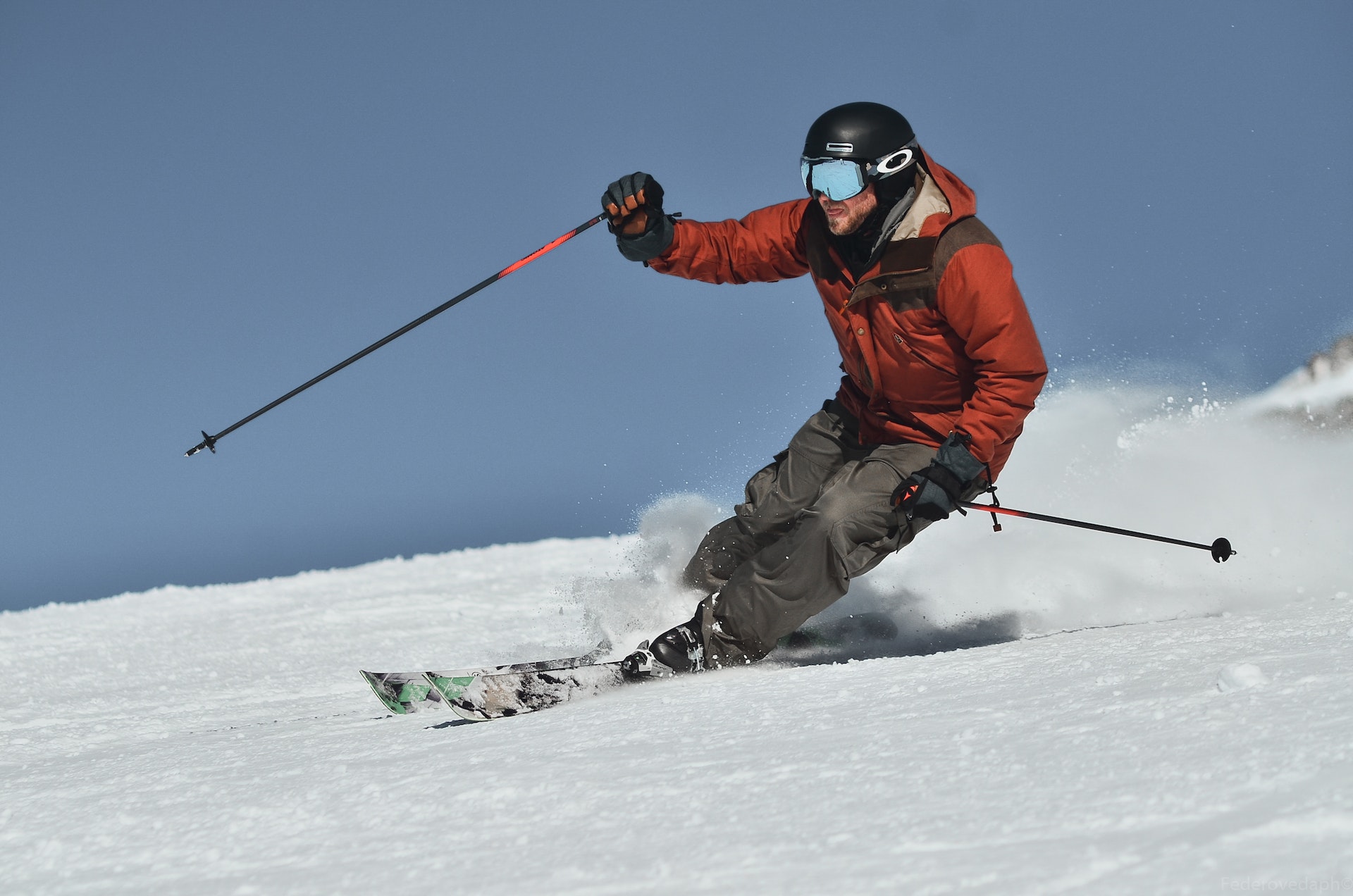 Man skiing in the alps